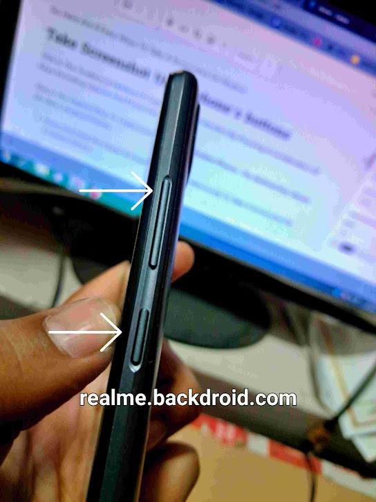press these buttons to take screenshot on realme