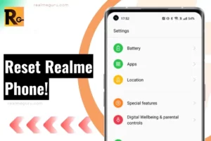 How to reset realme phone thumbnail