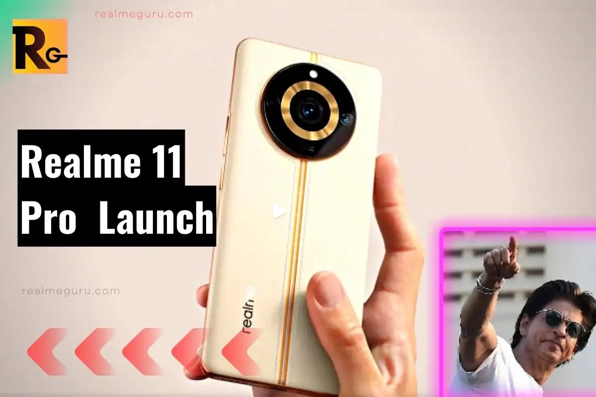 realme 11 series in hand with SRK in image