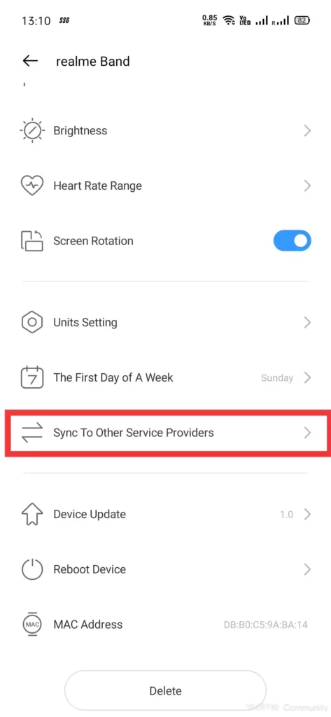 sync to other device