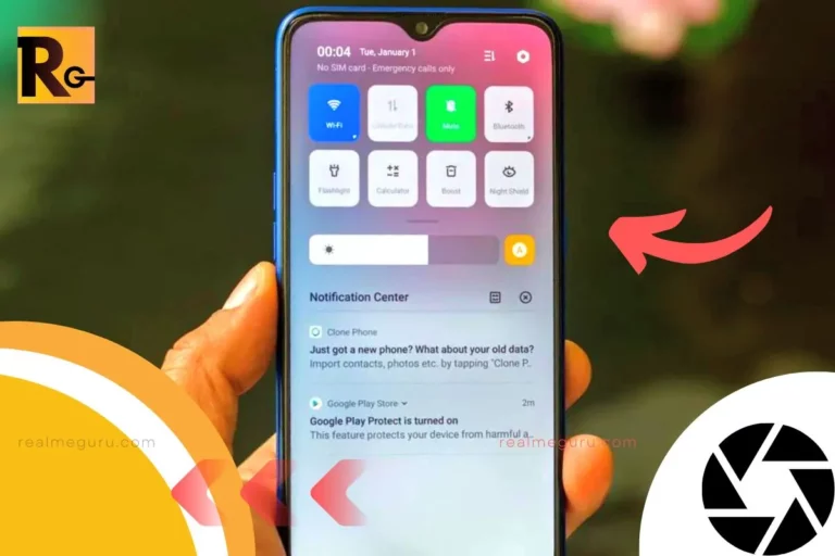 realme notification pannel highlighted thumbnail