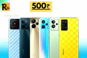 realme smartphones in line with overlay text 500INR