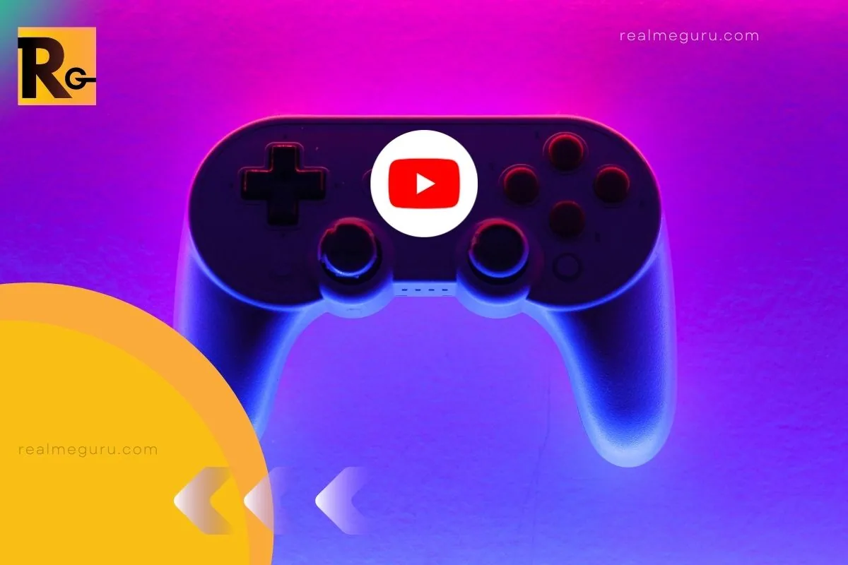 youtube logo on a gaming console for thumbnail
