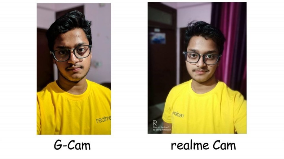 realme community memeber shared a gcam on realme apk vs realme stock image