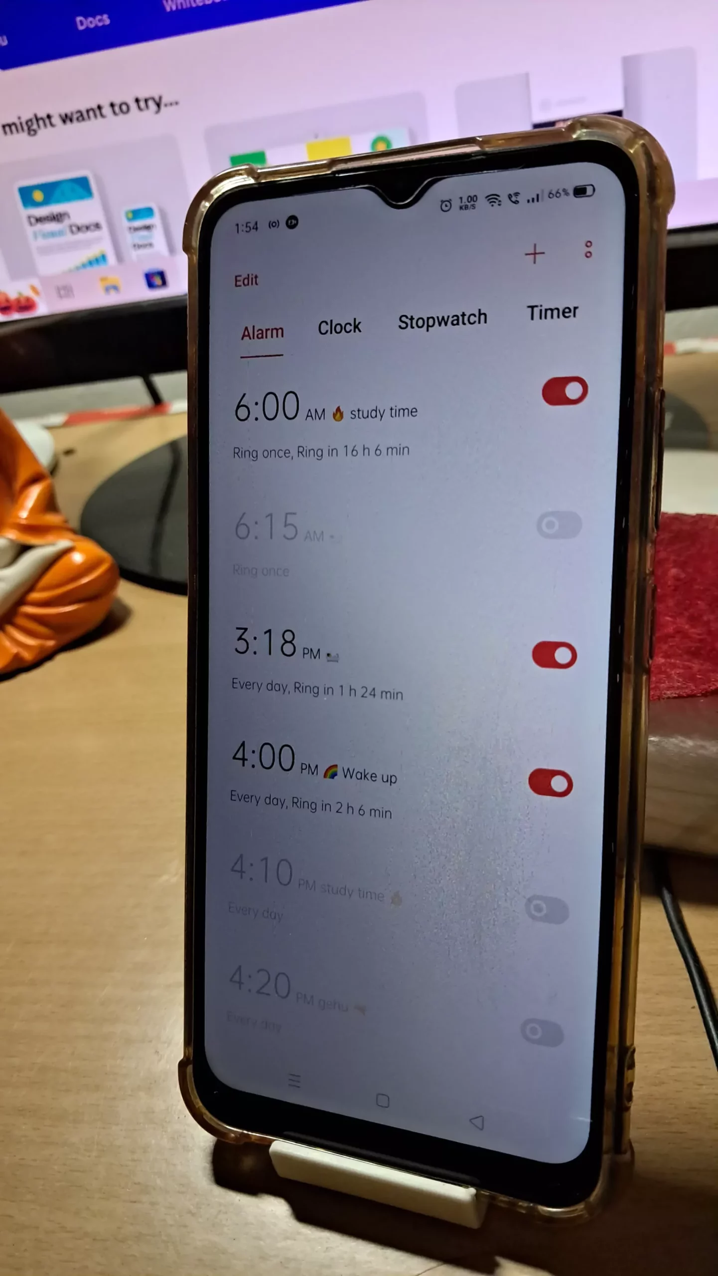 alarm and clock app