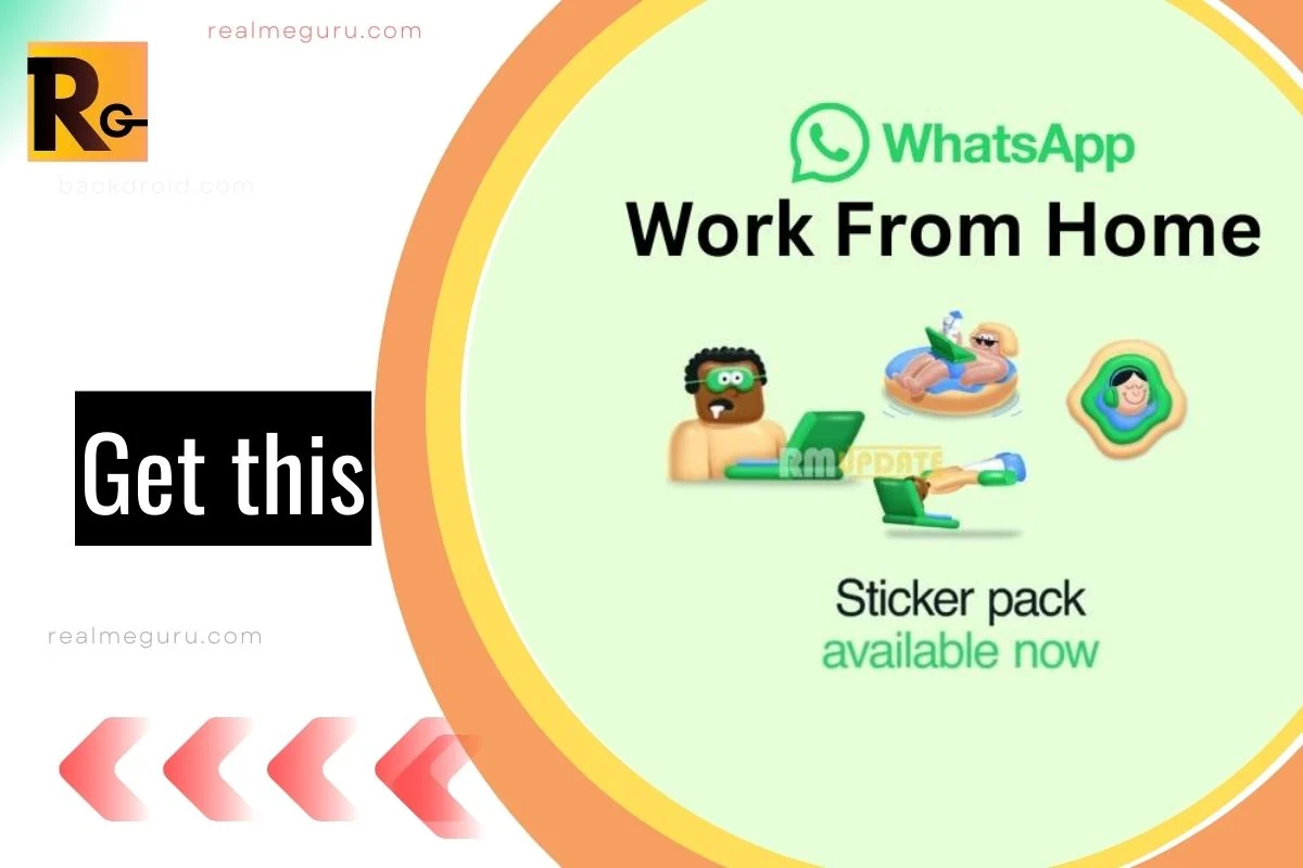 whatsapp wfh stickers new update, how to get this thumbnail for realmeguru